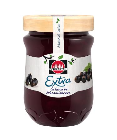 Schwartau Extra Blackcurrant jam pack of 8 (8 x 340 g)