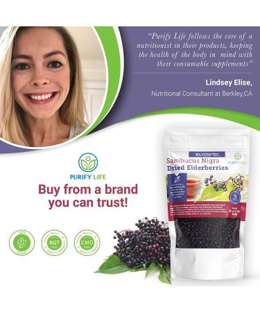 Dried Elderberries 1lb Bulk - Wildcrafted, Non-GMO, Immune System Support - Black Elderberry Syrup, Gummies, Tea & More - Buy Online on GoSupps.com