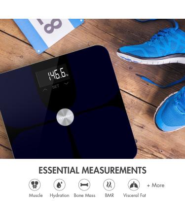 Tenergy Vitalis High Precision Body Fat Scale - Smart Bluetooth BMI Scale with Large Display, Max 400 LBS, Compatible with iOS/Android - Buy Online on GoSupps.com