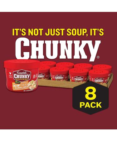 Campbell's Chunky Creamy Chicken & Dumplings Soup Microwavable Bowl 15.25 oz. (Pack of 8) - Buy Now for Easy and Delicious Meals - Buy Online on GoSupps.com