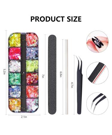 Ebanku 9 Boxes Nail Art Rhinestone Glitter - Nail Crystals & Back Gemstones Decoration Set with Tweezers & Nail File for Stunning Nail Designs - Buy Online on GoSupps.com