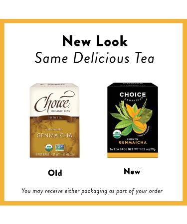 Organic Genmaicha Tea - 16 Bags - Green Tea with Toasted Brown Rice - Choice Organics - Buy Online on GoSupps.com