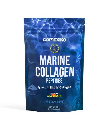 CORREXIKO Premium Marine Collagen Powder - Wild Caught Fish from Canada (Not Farmed) Protein Peptides for Skin Hair Nails Joints & Bones & Digestive Health - Hydrolyzed (14 Servings) Unflavoured 14 Servings (Pack of 1)