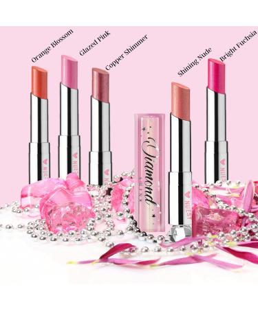 Nuest Diamond Shine Metallic Lip Color - Glazed Pink | High Pigment, Full Coverage, Cruelty-Free, Vegan | 8 Glittery Shades - Buy Online on GoSupps.com