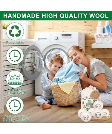 Extra Large Red Wool Dryer Balls - 6 Pack | Natural Fabric Softener for Tumble Dryers & Down Jackets - Buy Online on GoSupps.com