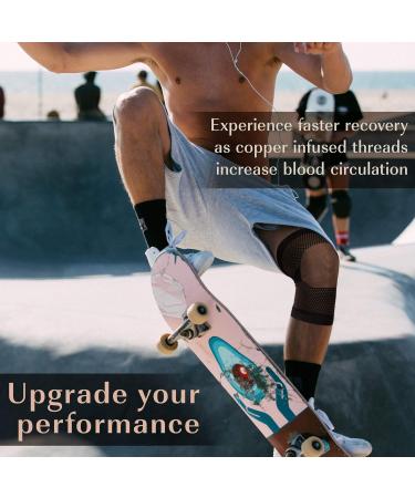 Buy CopperD 2 Prs Rayon from Bamboo Compression Socks (15-20mmHg) - Reduce Swelling & Enhance Blood Flow - Comfortable Support in L/XL Black - International Shipping Available - Buy Online on GoSupps.com