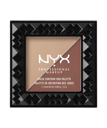 NYX PROFESSIONAL MAKEUP Cheek Contour Duo Palette, Ginger and Pepper, 0.18 Ounce Ginger and Pepper 0.18 Ounce (Pack of 1)