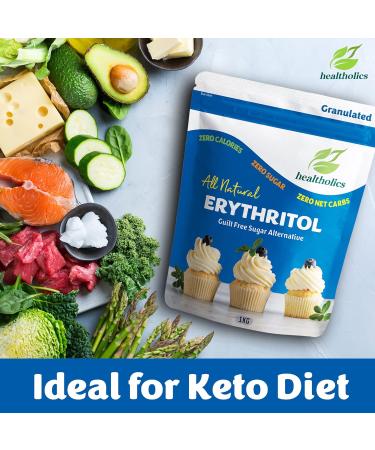 5kg Erythritol Granulated Sugar Alternative - Zero Calorie, Keto Friendly (5 x 1kg) - Buy Online on GoSupps.com