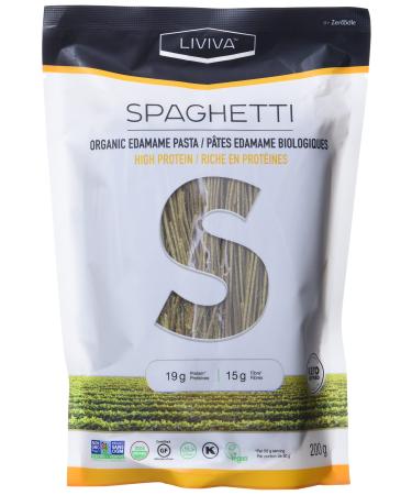LIVIVA High Protein Keto-Certified Organic Edamame Spaghetti 7 Ounce (Pack of 6)