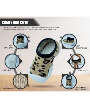 Dookeh Baby Shoes: Soft Sole Sneakers for Boys & Girls 2-3 Years - Leopard Dark Print - Buy Online on GoSupps.com