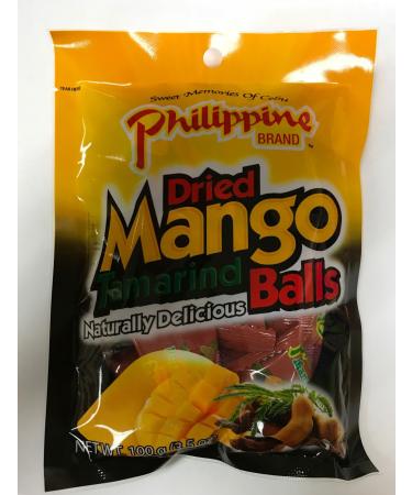 Philippine Brand Dried Mango Tamarind Balls, 3.53-Ounces Pouches (Pack of 10)