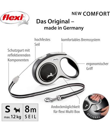 Buy Flexi Dog Leash - Extendable with Soft Handle | 3m 5m 8m for Dogs 8-20kg - Black - International Shipping Available - Buy Online on GoSupps.com