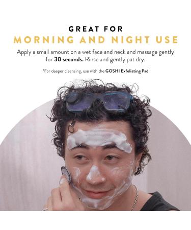 GOSHI Super Vitamin Face Wash for All Skin Types 4 oz - Infused with Vitamin E, Cold-Pressed Sesame Oil, Macadamia and More Plant Extracts - Made in Japan - Buy Online on GoSupps.com