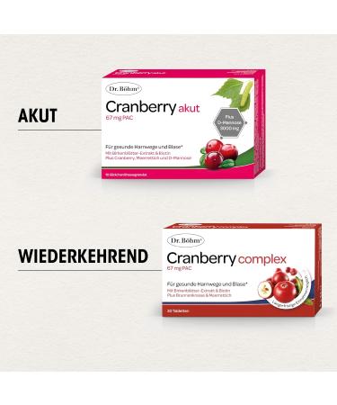Dr. B hm Cranberry Complex - 30 Tablets | Dietary Supplement for Healthy Urinary Tract & Bladder Support with Cranberry Birch Leaves Fountain Cress & Horseradish - Buy Online on GoSupps.com