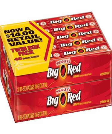 Wrigley's 5 sticks chewing gum rouge 40 packs