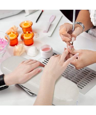 Nail Hand Pillow Pad White Nail Arm Rest Cushion Stand Waterproof Wear-Resistant Microfiber Manicure Tool with Bracket for Salon Technician Use - Buy Online on GoSupps.com