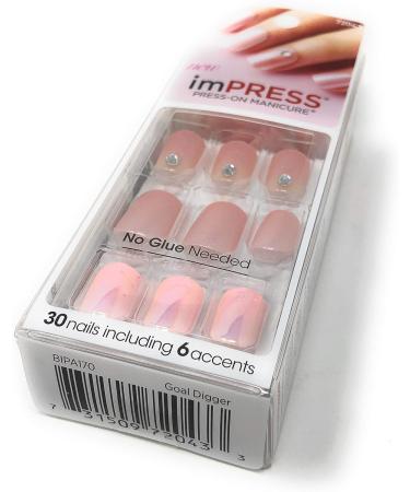 Kiss imPress Special FX Gel Manicure - Goal Digger (Pink) - Buy Online on GoSupps.com