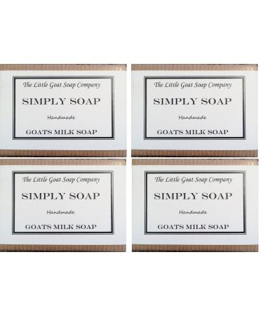 4 x Simply Goats Milk Soap. Unscented 100g. Sensitive Skin. Eczema Psoriasis Dermatitis. Dry Skin - Buy Online on GoSupps.com