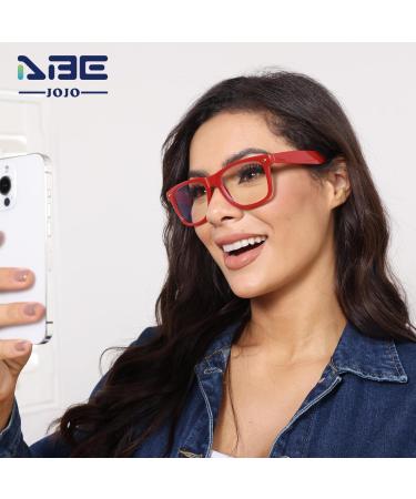 Buy Abejojo Blue Light-Blocking Oversize Reading Glasses for Women - UV Protection Anti-Glare Spring Hinge 1.5 Diopters - Buy Online on GoSupps.com