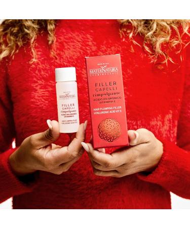 Maternatura Plumping Hair Treatment with Hyaluronic Acid and Vitamin E Filling Finishing Anti-Frizz and Shine Made in Italy - 50 ml - Buy Online on GoSupps.com