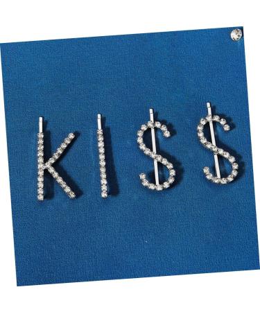 SOESFOUFU 1 Set Kiss Hairpin Vintage Letter Hairclips Alphabet Hair Clips Letter Hair Accessories Kid Hair Clips Girls Hair Accessories Hair Pin Child Wedding Rhinestones Decorate - Buy Online on GoSupps.com