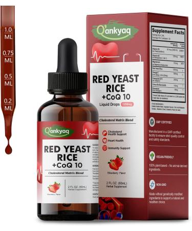 Oregano Oil with Black Seed Oil Organic Gummies for Kids and Adults | 6-in-1 Oregano Oil Supplement Red Yeast Rice with CoQ10 Liquid Drops 1200mg Red Rice Yeast Extract for Cholesterol Health - Buy Online on GoSupps.com