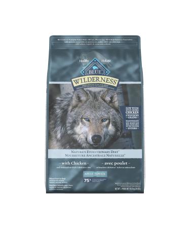 Blue Buffalo Wilderness More Meat & Wholesome Grains Natural Dry Food Chicken 24lb Chicken & Brown Rice More Meat Wholesome Grains