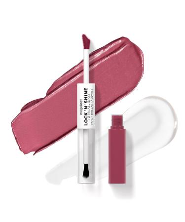 Wet n Wild Megalast Lock n' Shine Dual-Ended Lip Color and Clear Gloss Vitamin E and Jojoba Oil Enriched Formula Utaupia Shade