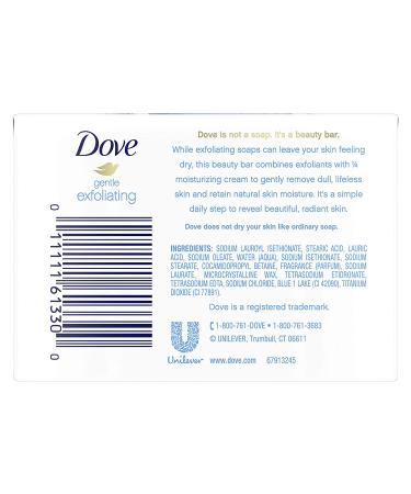 Dove Gentle Exfoliating Beauty Bar - 4 Bars (4 oz Each) | Nourishing & Softening Skin - Buy Online on GoSupps.com