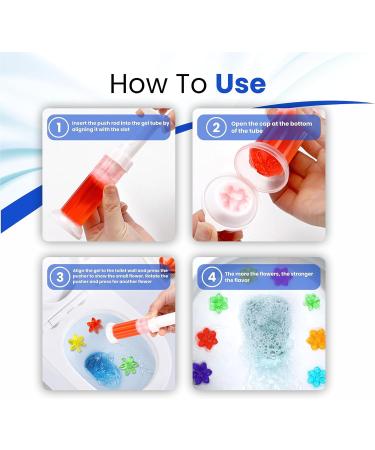 JAVCO -48 Flowers- Flower Toilet Gel Stamp | Toilet Scent Fresheners | Toilet Fresheners Gel Toilet (Orange & Gardenia) - Buy Online on GoSupps.com