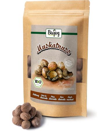 Biojoy Organic nutmeg whole (100g) about 19 pieces (Myristica fragrans) - Buy Online on GoSupps.com