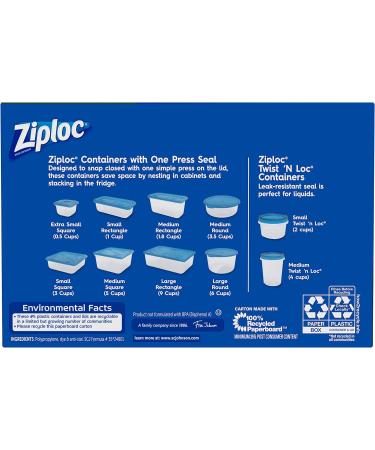 Ziploc One Press Seal Extra Small Square Container - 24 ct (Pack of 3) - Buy Online on GoSupps.com