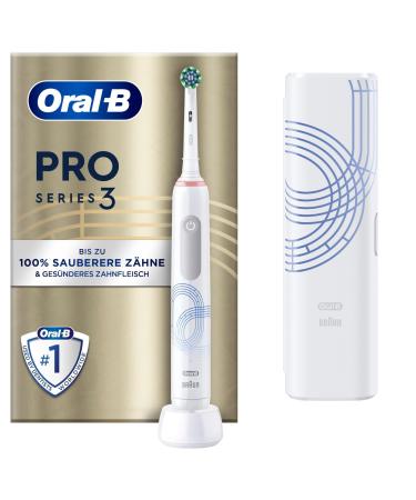 Oral-B Pro Series 3 electric toothbrush/Electric Toothbrush 1 plug-in brush 3 cleaning modes and visual 360 PRESSION PROLLY FOR DISCH CARE travel case Special Edition Designed by Braun White Olympia - Buy Online on GoSupps.com