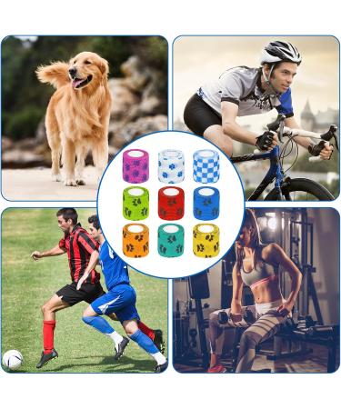 Self-Adhering Elastic Bandage - 9 Rolls 5cm x 4.5m | Ideal for Dogs Horses & Pets | Wrap for Wrist Ankle & Finger Support - Buy Online on GoSupps.com