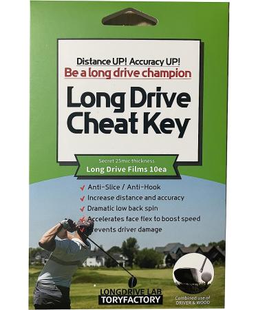 Long Drive Cheat Key Anti Slice & Hook Golf Film Protector - Increase Distance & Reduce Spin | Straight Shot Club Protection & Golf Accessories - Buy Online on GoSupps.com