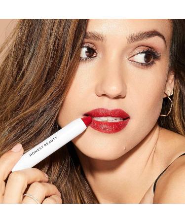 Honest Beauty Lip Crayon Demi-Matte Blossom - Lightweight High-Impact Color with Jojoba Oil & Shea Butter - Paraben and Silicone Free - Dermatologist Tested - Cruelty Free | 0.105 oz - Buy Online on GoSupps.com