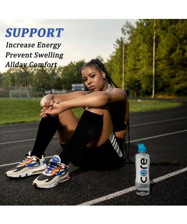 ACTINPUT Copper Compression Socks 4 Pairs for Men & Women - Nurses Running Cycling Support - Black L/XL - Buy Online on GoSupps.com