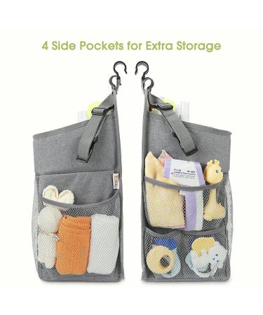 Changing Table Diaper Organizer - Baby Hanging Diaper Stacker Nursery Caddy Organizer for Cribs Playard Baby Essentials Storage (Gray) Grey - Buy Online on GoSupps.com