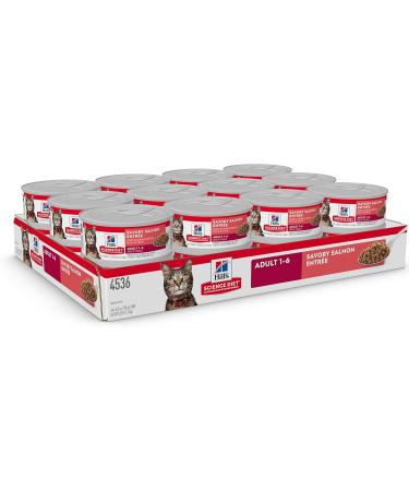 Hill's Science Diet Adult Canned Cat Food Savory Salmon + Liver & Chicken Entr e | 5.5 oz 24 Pack each - Buy Online on GoSupps.com