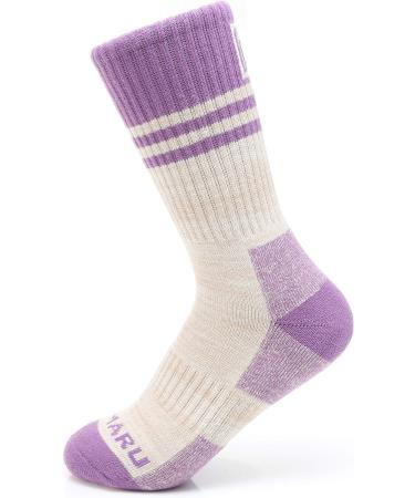 MIRMARU Women's 5 Pairs Moisture Wicking Hiking Socks - Outdoor Athletic Cushion Crew Socks - Style# 231, Multi Color Assorted (5 Pack) - Buy Online on GoSupps.com