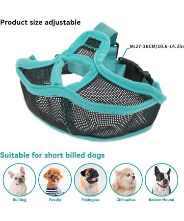 Adjustable Mesh Muzzle for Short Snout Dogs - Breathable Anti-Bite Solution for French Bulldogs - Buy Online on GoSupps.com
