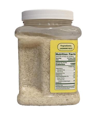 White Jasmine Rice - Gluten Free, Non GMO, Sugar Free, Kosher Certified - 32 Oz (Single) - Buy Online on GoSupps.com