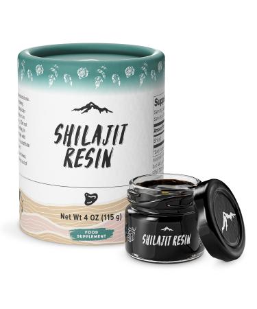 Pure Shilajit Resin with Spoon High Nutritional Potency Plant-Derived Trace Minerals & Fulvic Acid (4oz / 115gm Pack of 1) 115 g (Pack of 1)