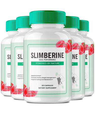 Slimberine Keto Capsules Slimberine Advanced Formula Pills - Maximum Strength Slimberine All Natural Keto Pills Slimberine Capsules Slimberine Official Formula Pills Reviews (5 Pack)