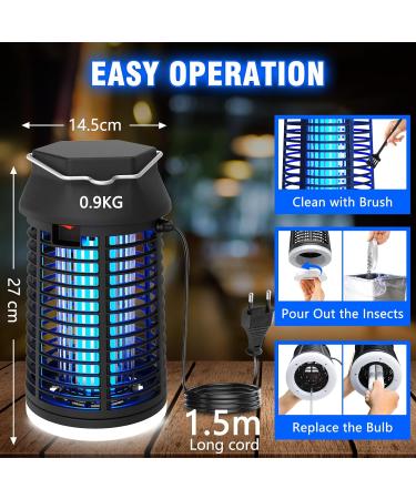 Buy Lukasa 4200V Electric Mosquito Lamp - Waterproof Insect Destroyer & LED Fly Trap for Indoor & Outdoor Use - Buy Online on GoSupps.com
