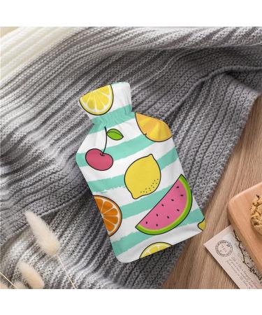 Fruit Hot Water Bottle with Plush Cover - Hand Warmer for Adults & Children | 26.5x15.3cm - International Shipping Available - Buy Online on GoSupps.com