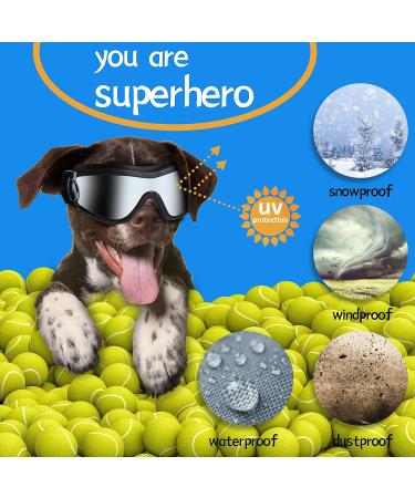 NVTED Dog Sunglasses | UV, Wind, Dust, and Fog Protection | Adjustable Strap | Medium/Large Dog Goggles (1 Pack) - Buy Online on GoSupps.com