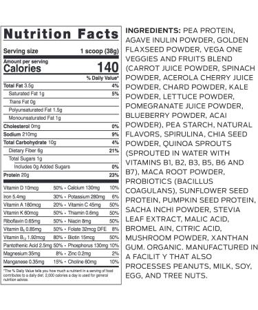 Vega One All-In-One Shake Berry - Nutrient-Dense Protein Powder 1.51 lbs (688 g) - Buy Online on GoSupps.com