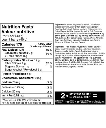 Atkins Endulge Bars - Coconut Low Sugar Keto Friendly High Fibre 1g Sugar 2g Carbs 10ct Chocolaty Coconut Value Pack Endulge Bars - Buy Online on GoSupps.com