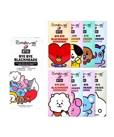 The Cr me Shop | BT21: Bye Bye Blackheads - Printed Pore Strips (Set of 8)